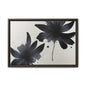 Framed Black Floral Matte Canvas Wall Art — Monochrome Botanical Print