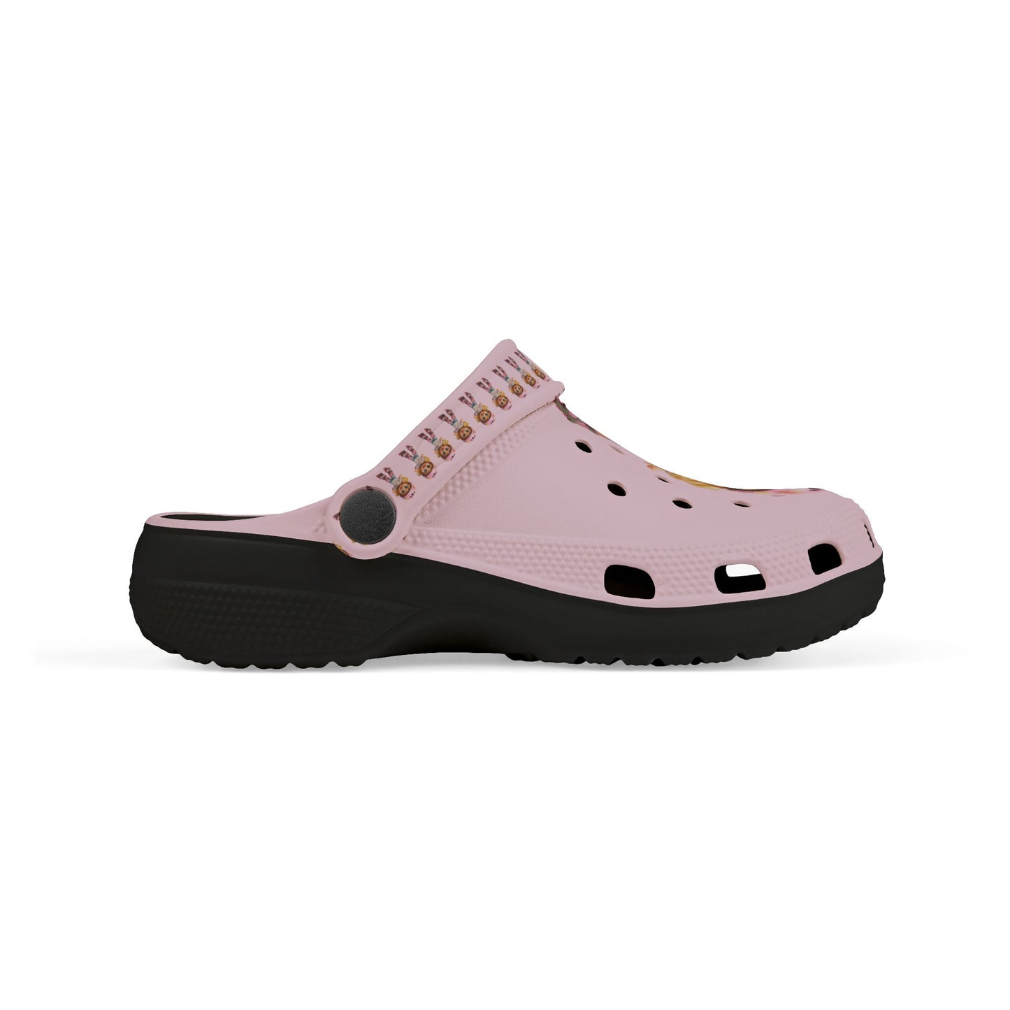 Kids Pink Character  Clogs / Croc — Cute Roller Girl Graphic