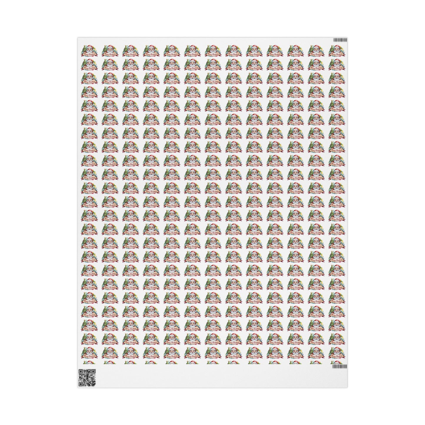 Holiday Santa Emblem Wrapping Paper Roll