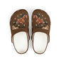 Kids Horse Print Foam Clogs — Brown EVA Slip-On Sandals for Children