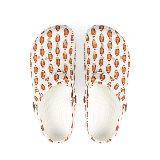 All-Over Football Design Foam Clogs