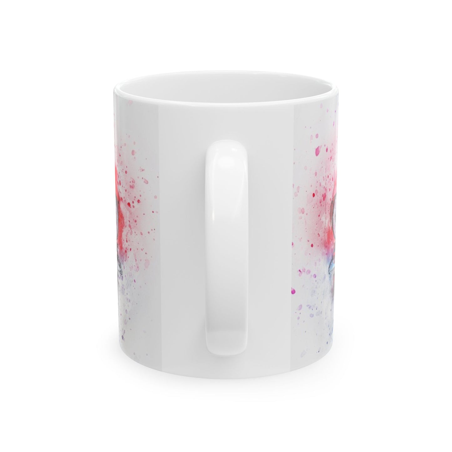 Mustang Front Grill Watercolor Ceramic Mug — Car Enthusiast Coffee Cup (11oz/15oz)