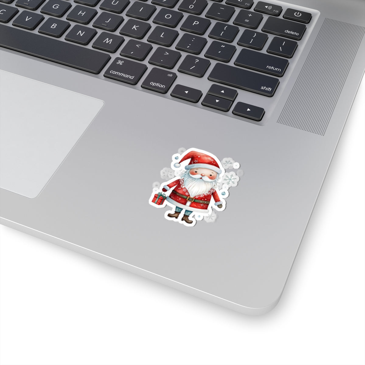 Santa Claus Kiss-Cut Sticker — Cute Christmas Santa Laptop Decal
