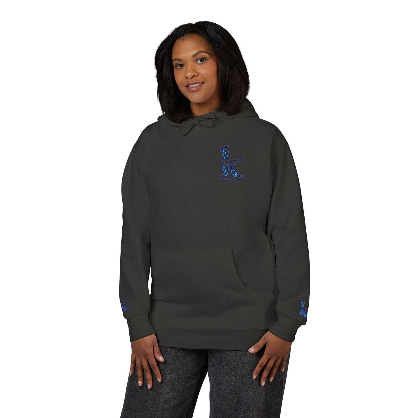 Cozy Floral Monogram Fleece Hoodie for Unisex - Perfect Gift for Birthdays, Valentine’s Day, Casual Wear, Adventure