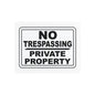 Metal Art Sign - 'No Trespassing' Decorative Home Security Sign, Rustic Home Decor, Yard Sign, Gift for New Homeowners, Protection Sign