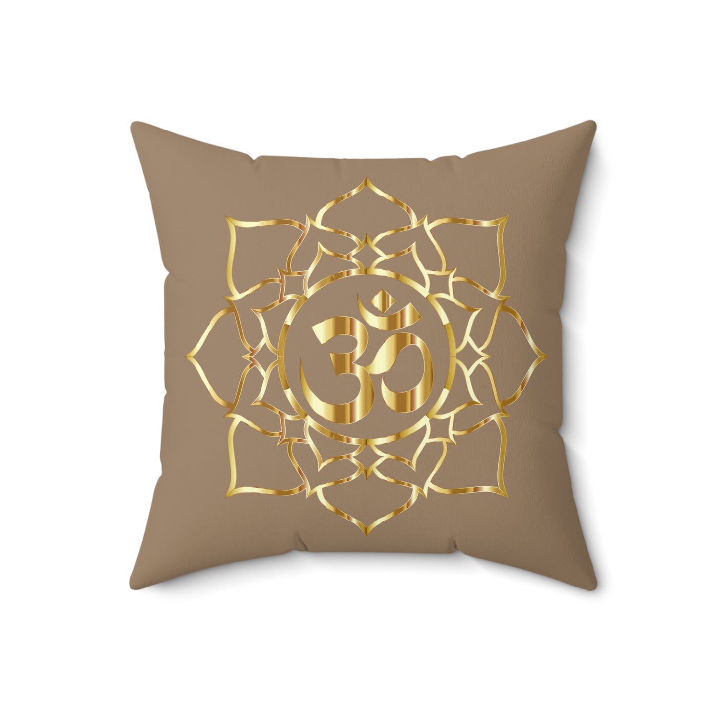 Spun Polyester Decorative Pillow, Om Symbol Home Decor, Meditation Cushion, Yoga Studio Accent, Spiritual Gift Idea
