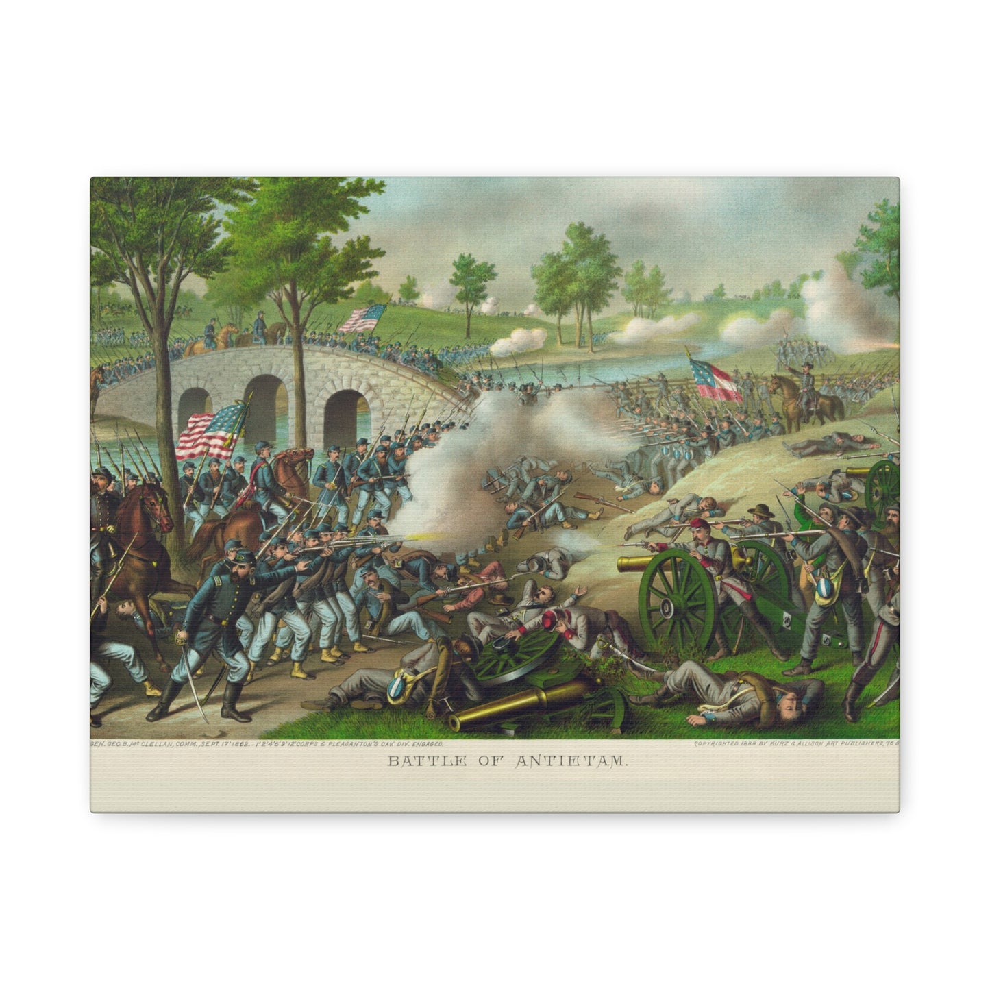 Antietam Battle Canvas Print — Civil War Historical Wall Art (Matte Stretched)