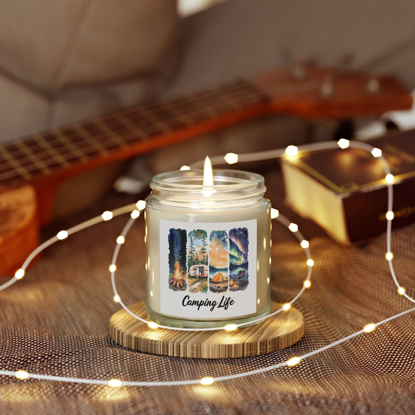 Coconut Apricot Scented Candle — Camping Life 4oz/9oz
