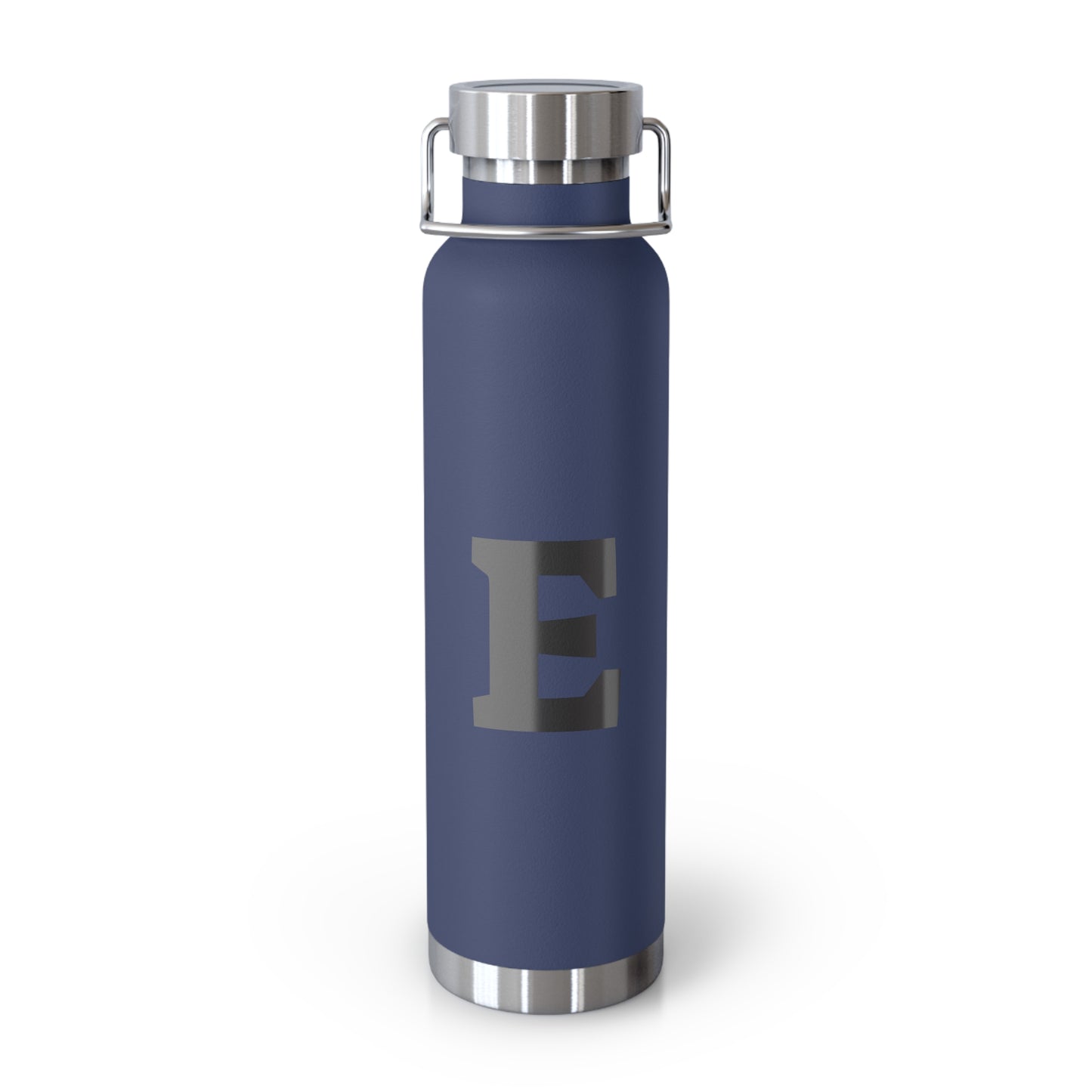 Personalized Copper Insulated Water Bottle, 22oz - "E" Custom Monogram