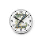 Floral Monogram "Z" Acrylic Wall Clock — Vintage Botanical Initial Clock
