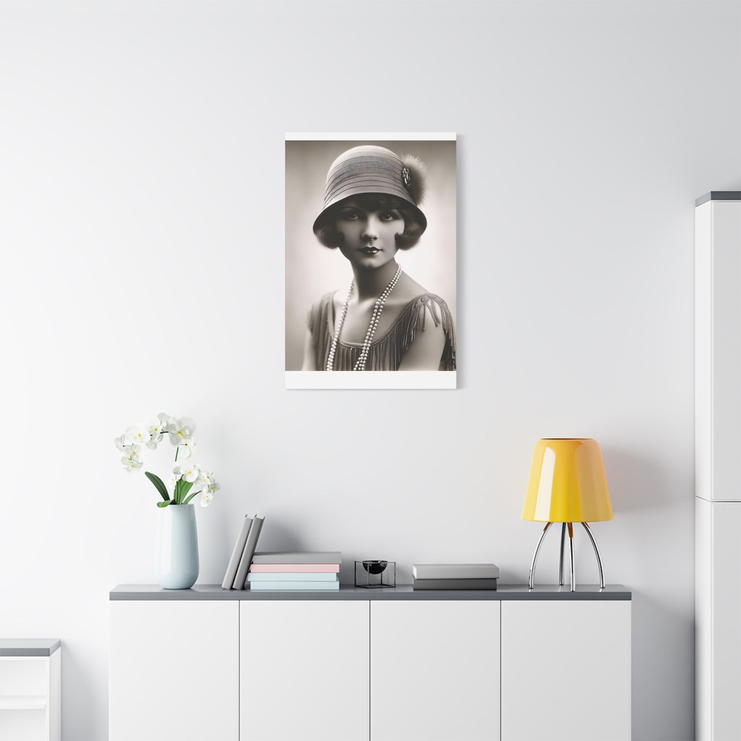Vintage 1920s Flapper Portrait Canvas