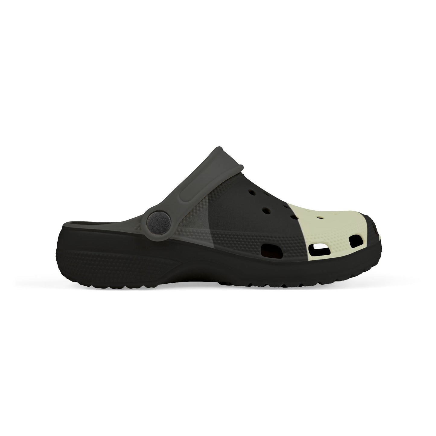 Kids Black & Cream Striped EVA Foam Clogs — Lightweight Slip‑On Sandals for Everyday Play