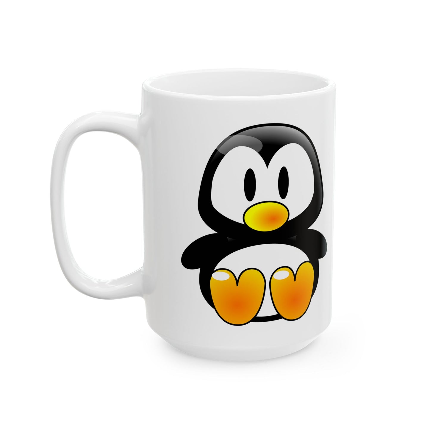 Cute Penguin Ceramic Mug — Adorable Polar Animal Coffee Cup (11oz & 15oz)
