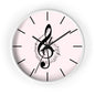 Musical Treble Clef Wall Clock — Pink Music Note Timepiece for Music Lovers