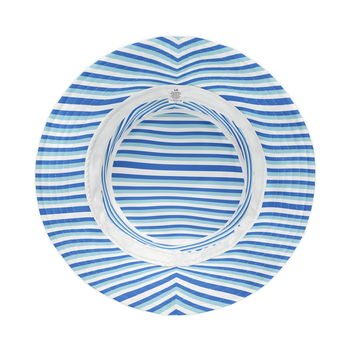 Blue Striped Bucket Hat — Nautical Summer Beach Sun Hat