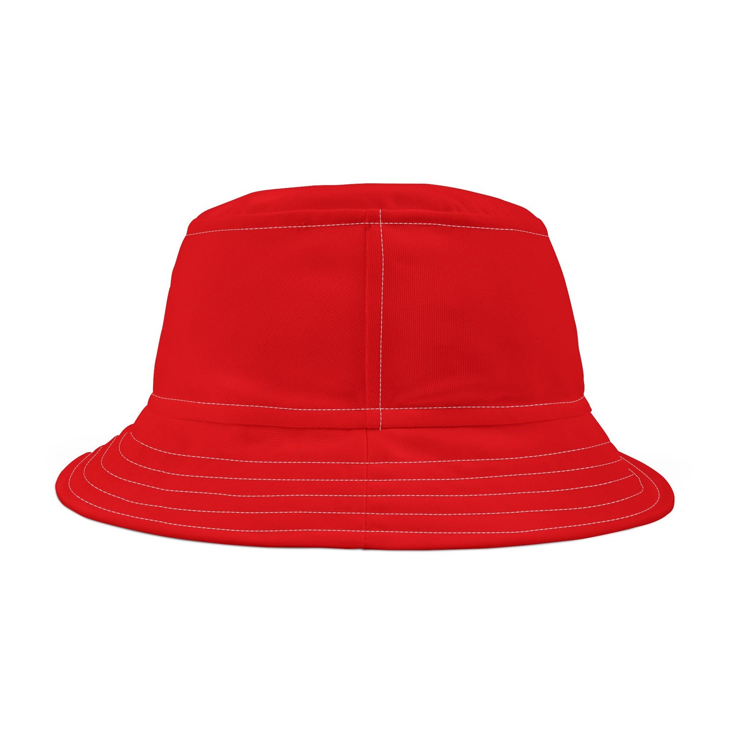 Bold Red Bucket Hat - 'No Trespassing' Design'