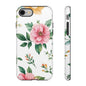Floral Tough Phone Case — Pink Peony Protective Phone Cover