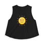 Smiley Sun Crop Top — Cute Sunny Face Women's Tank