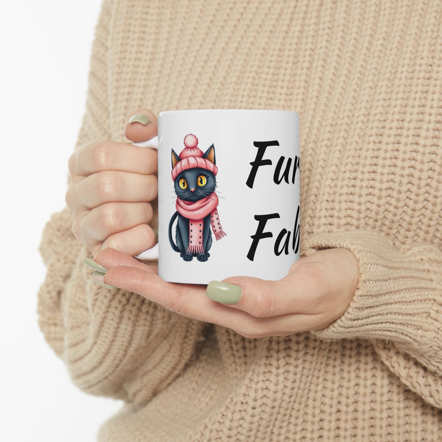 Furking Fabulous Ceramic Mug — Funny Cat Lover Coffee Cup (11oz/15oz)