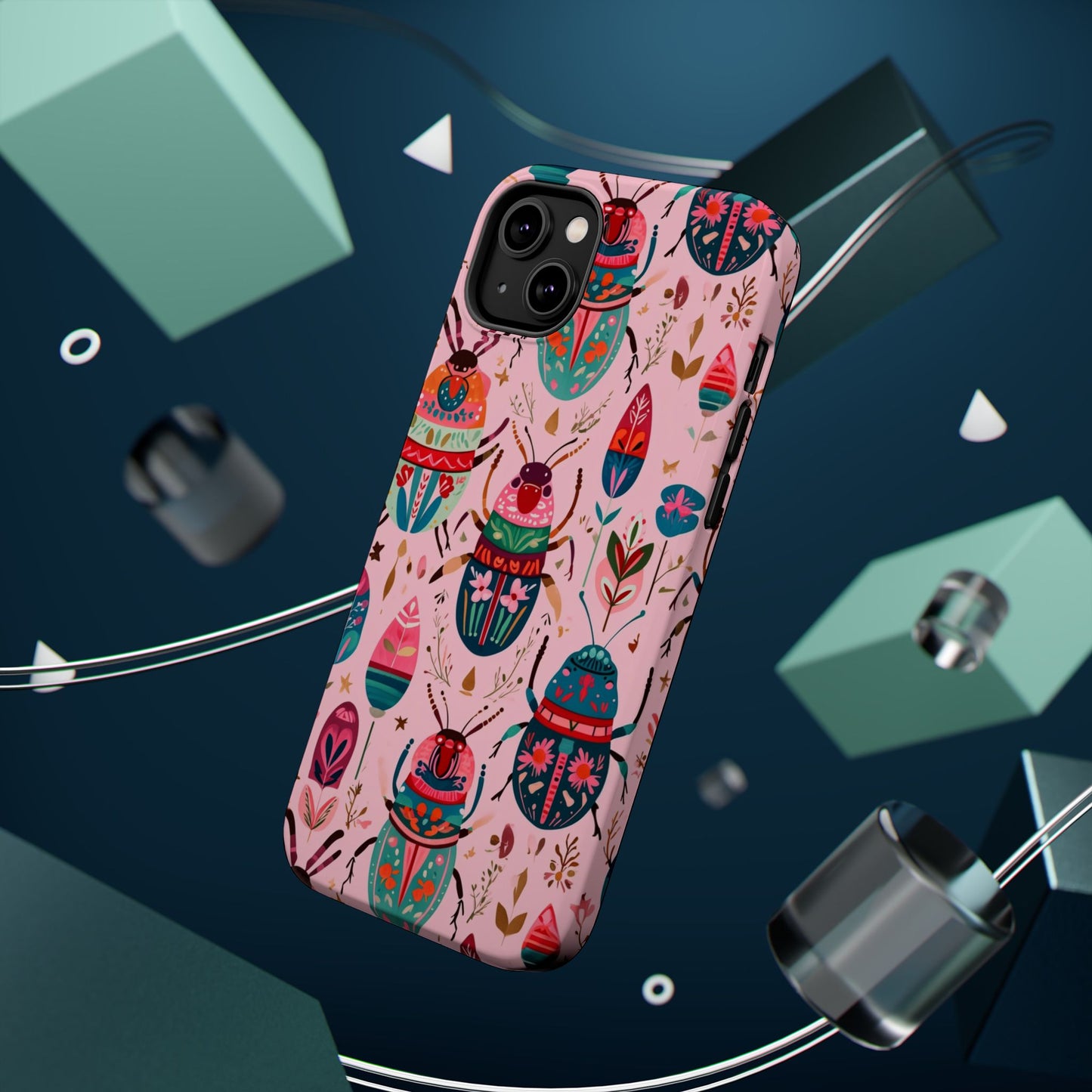 Phone Case — Colorful Boho Beetle Magnetic Impact-Resistant Cover