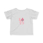 Infant Tee — Pink Floral "LOVE" Baby T‑Shirt, Cute Newborn Gift for Valentine’s & Everyday