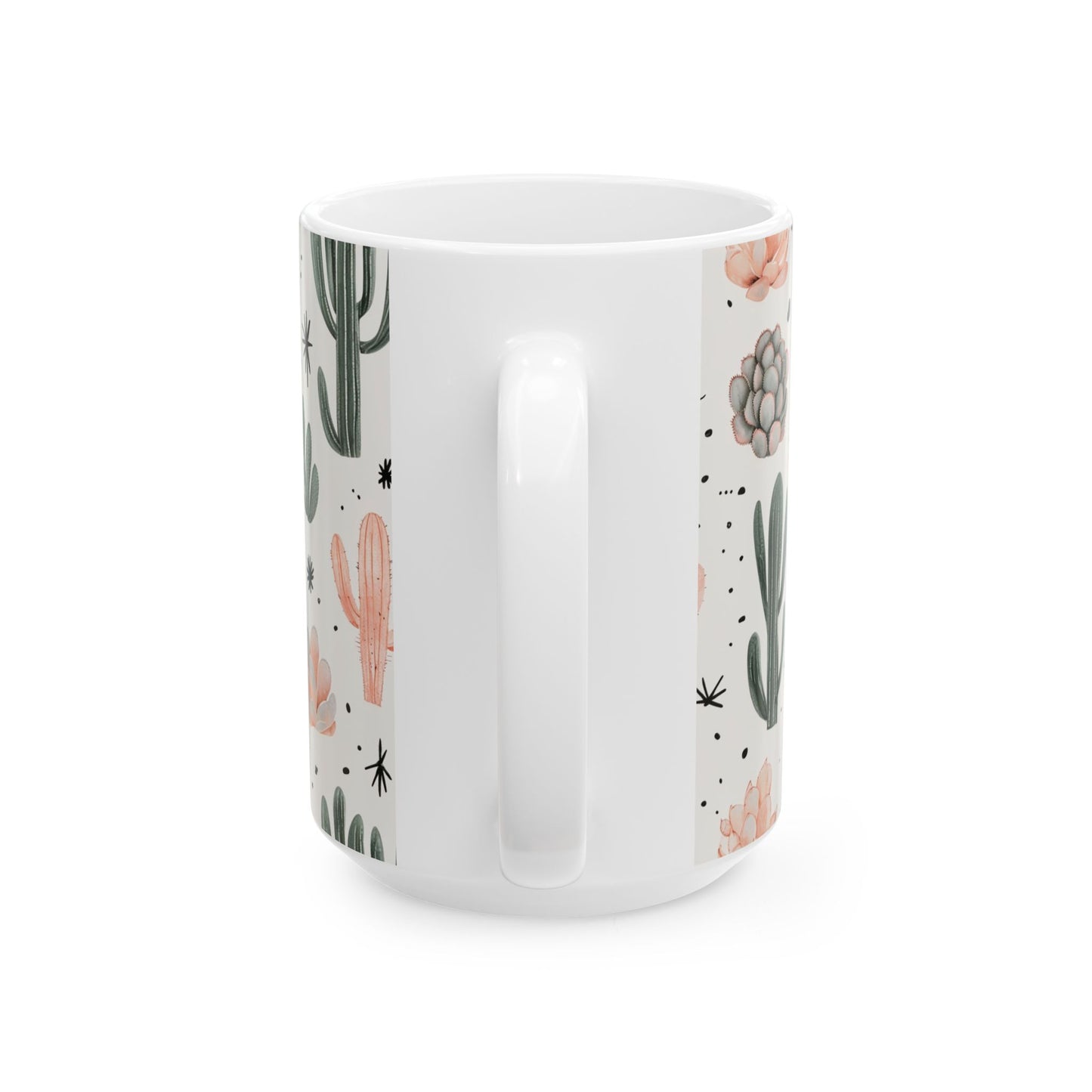 Cactus & Succulent Ceramic Mug — Pastel Desert Plant Coffee Cup (11oz, 15oz)