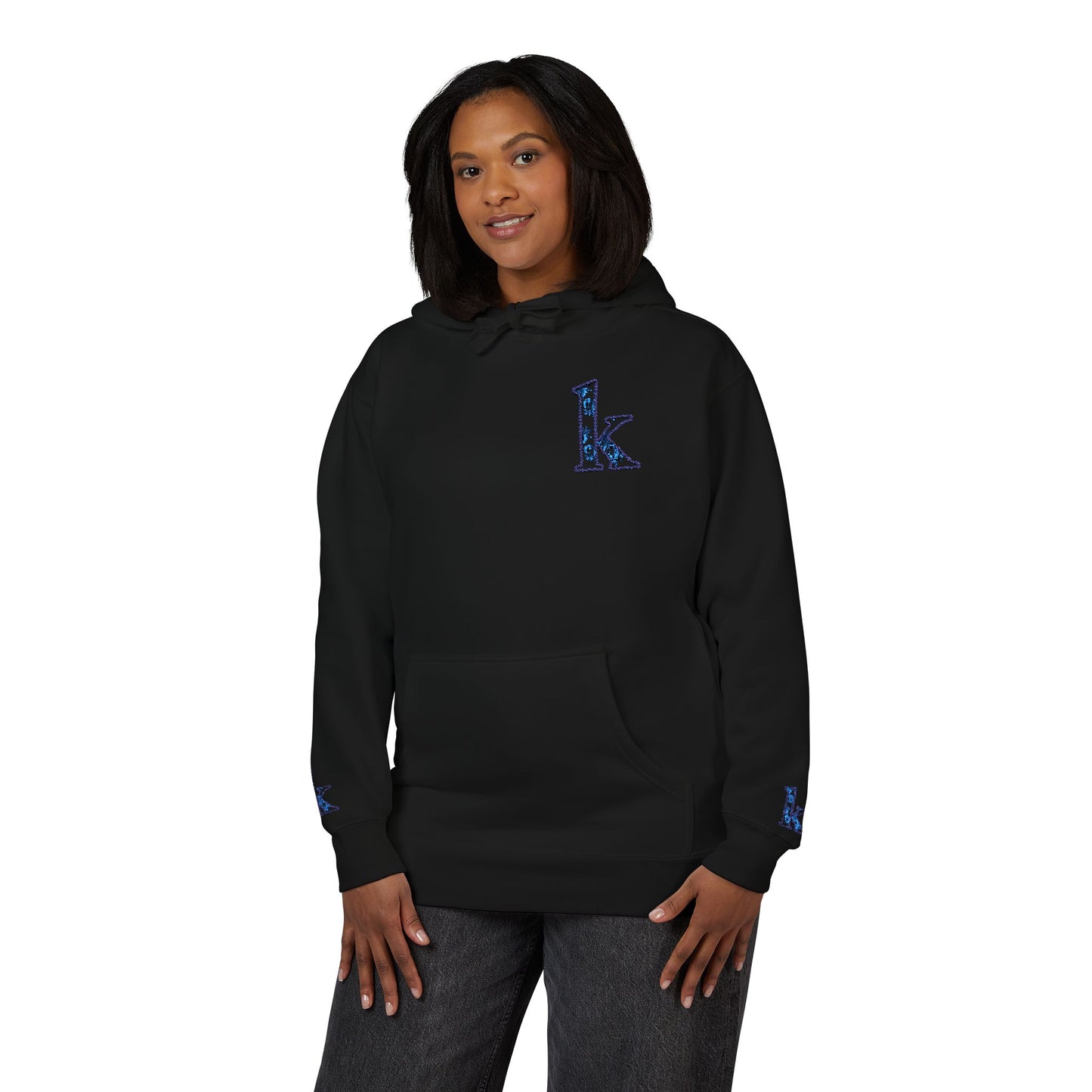 Cozy Floral Monogram Fleece Hoodie for Unisex - Perfect Gift for Birthdays, Valentine’s Day, Casual Wear, Adventure