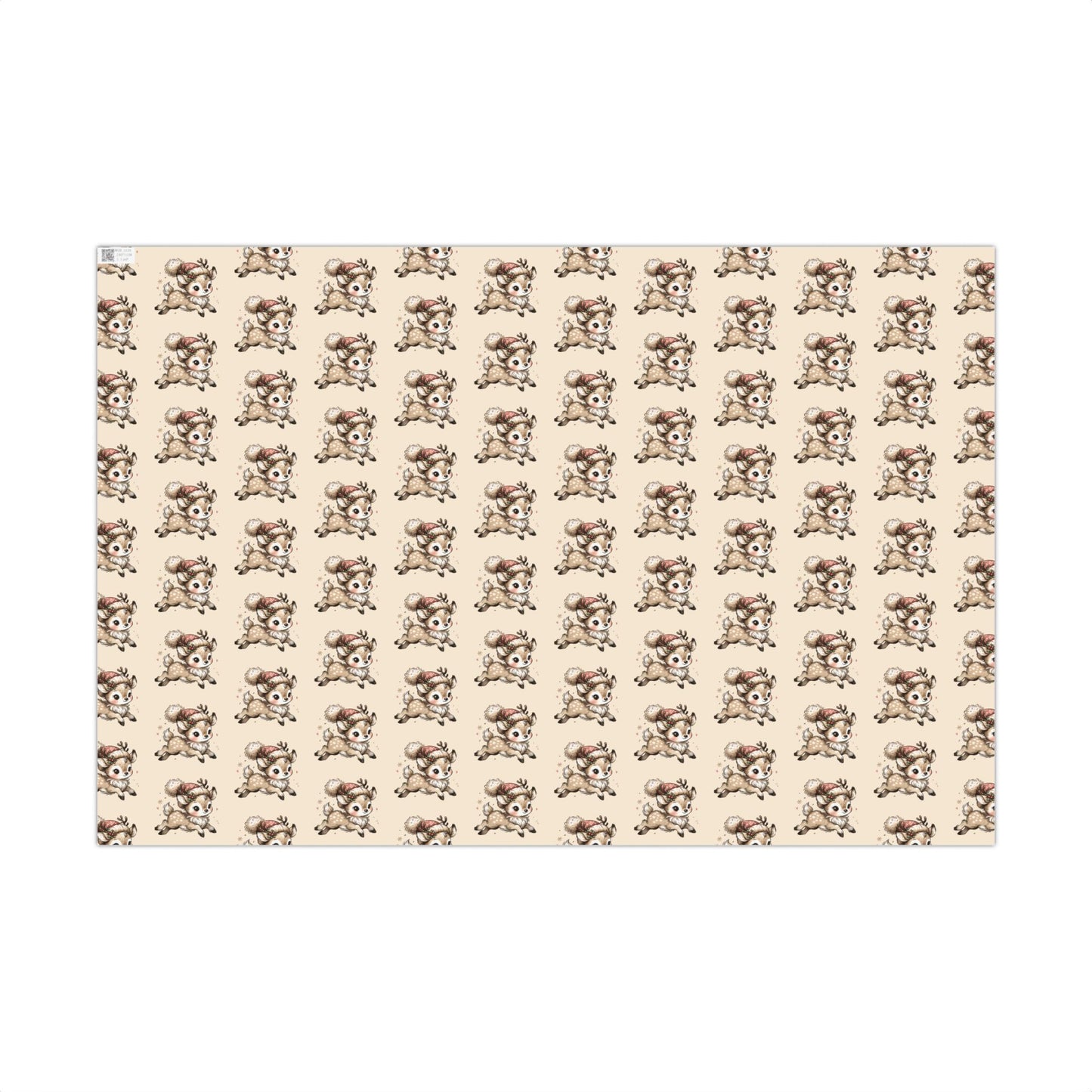 Gift Wrap Paper — Cute Retro Teddy Bear Pattern (Neutral Beige)