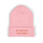 Hunting Enthusiast Beanie - "Just a Girl Who Loves to Hunt" Embroidered Cuffed Beanie