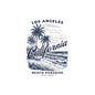 California Los Angeles Beach Paradise Sticker — Vintage Palm Tree Surf Kiss-Cut Sticker