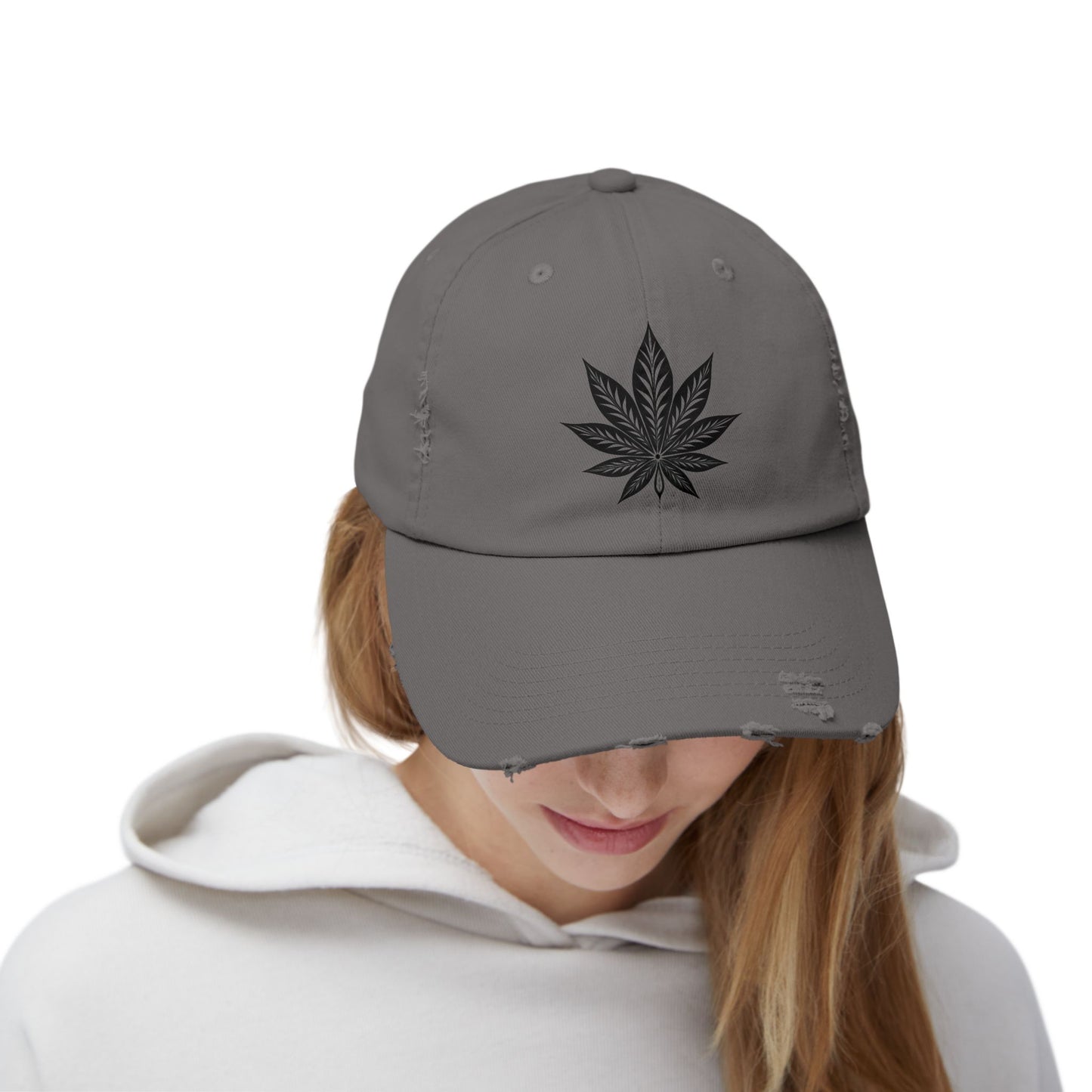 Distressed Embroidered Cap, Unisex Fashion Hat, Streetwear Accessory, Trendy Casual Wear, Gift for Him or Her