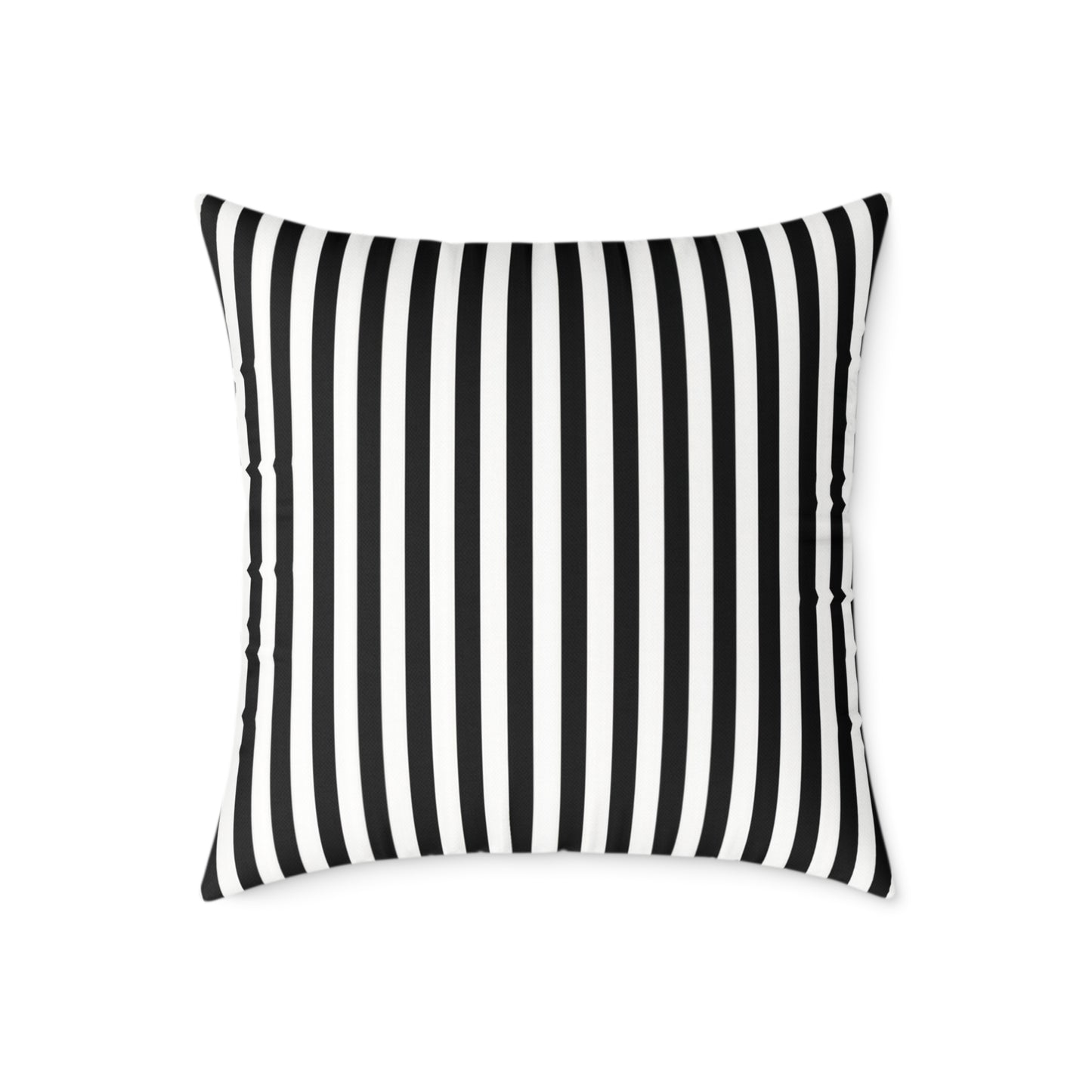 Black & White Vertical Stripe Throw Pillow — Modern Decorative Cushion
