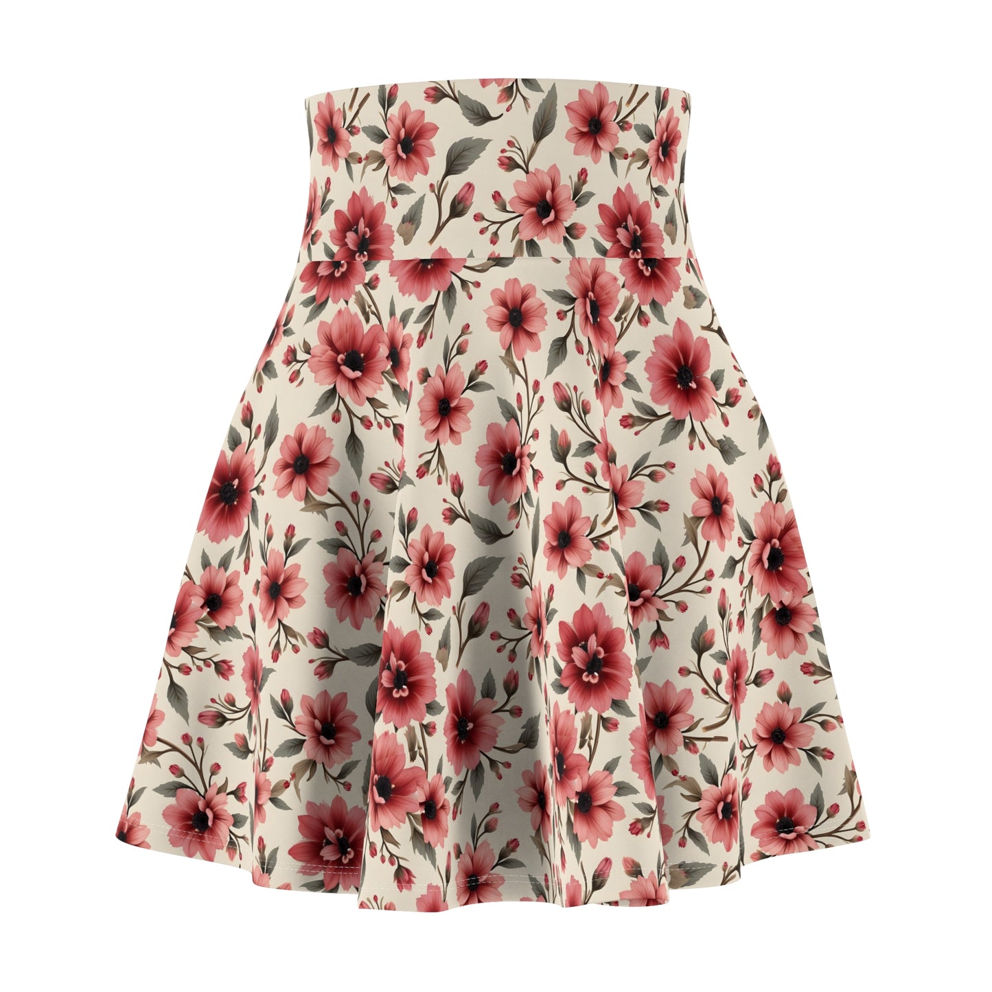 Floral Women's Skater Skirt, Summer Skirt, Girly Floral Dress, Casual Outfit, Spring Fashion, Boutique Style
