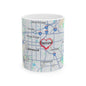 Personalized Denver Map Ceramic Mug - Custom Coffee Cup, Great Gift for Coffee Lovers, Home Decor, Moving Away, Housewarming, Road Trip