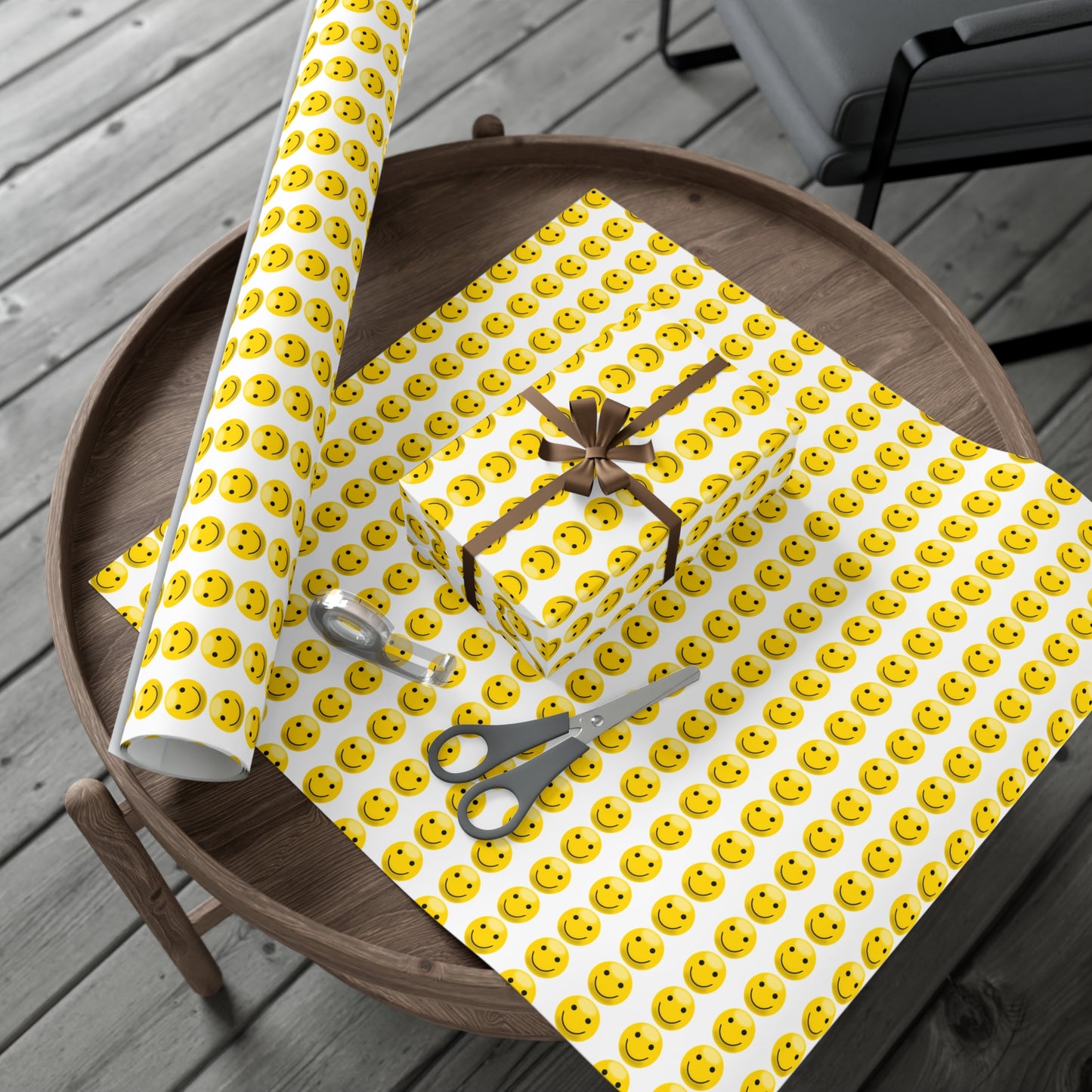 Smiley Face Gift Wrap Papers | Fun Wrapping Stationery for Birthdays, Holidays, Parties, Celebrations, and Gifts
