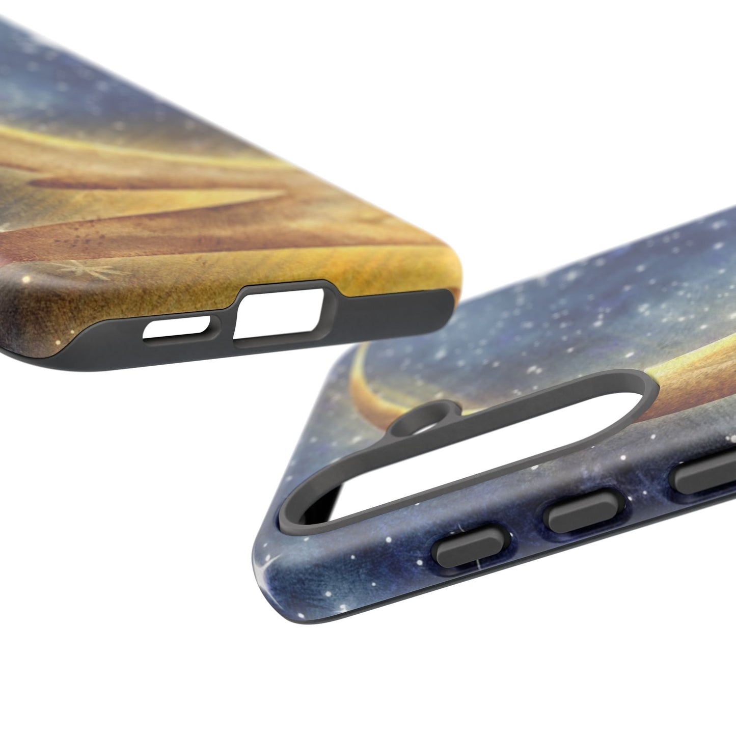 Moonlit Smile Phone Case — Starry Night Crescent Moon iPhone Cover