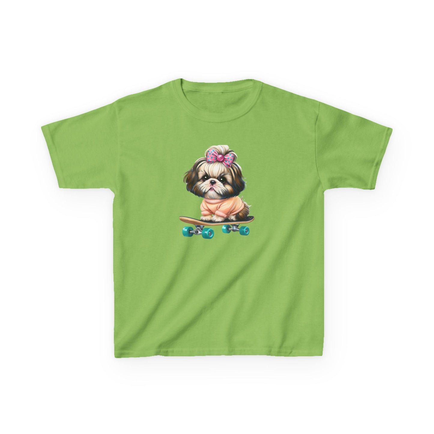 Cute Puppy Skateboard Kids Tee