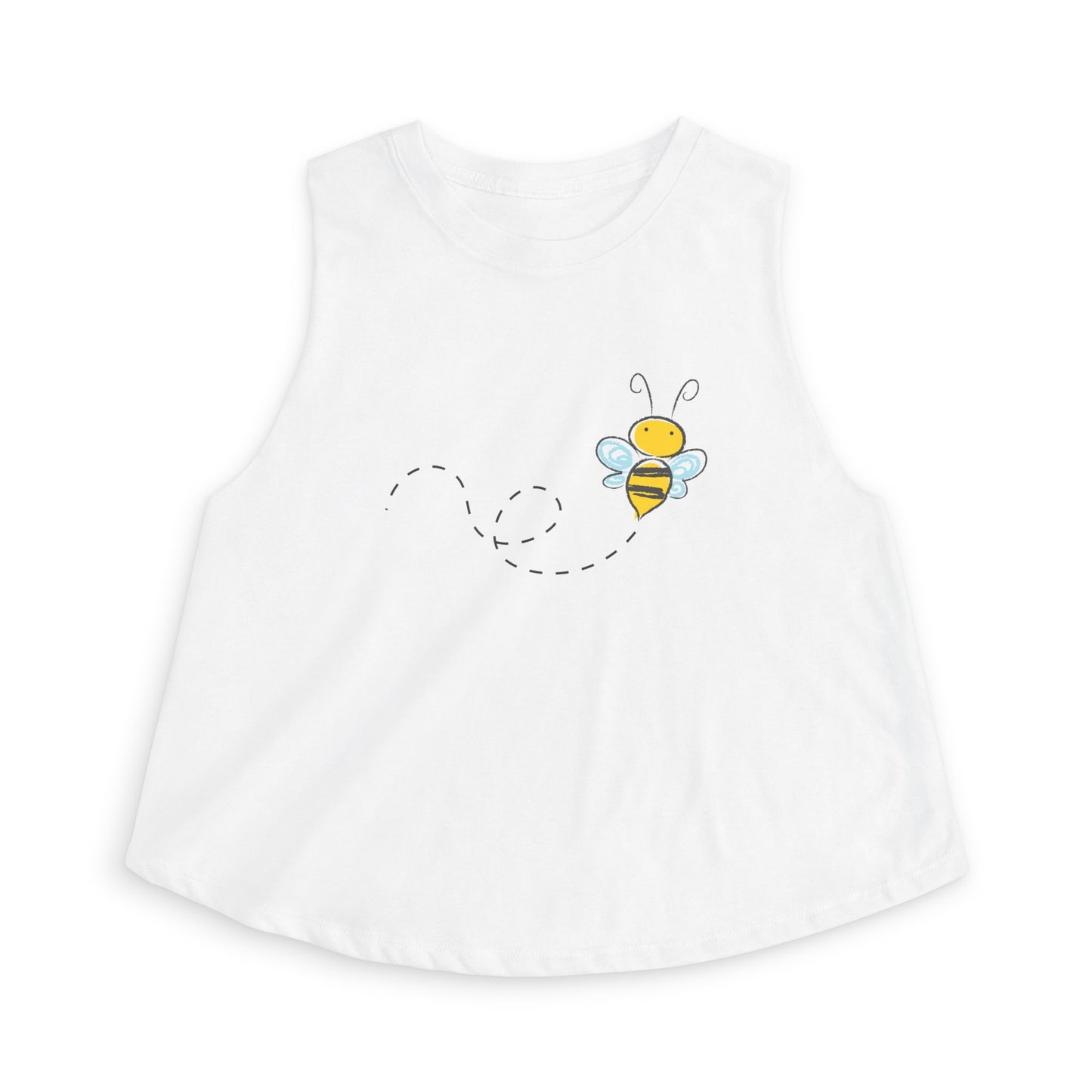 Bee Cute Women's Crop Top — Sweet Bumblebee Graphic