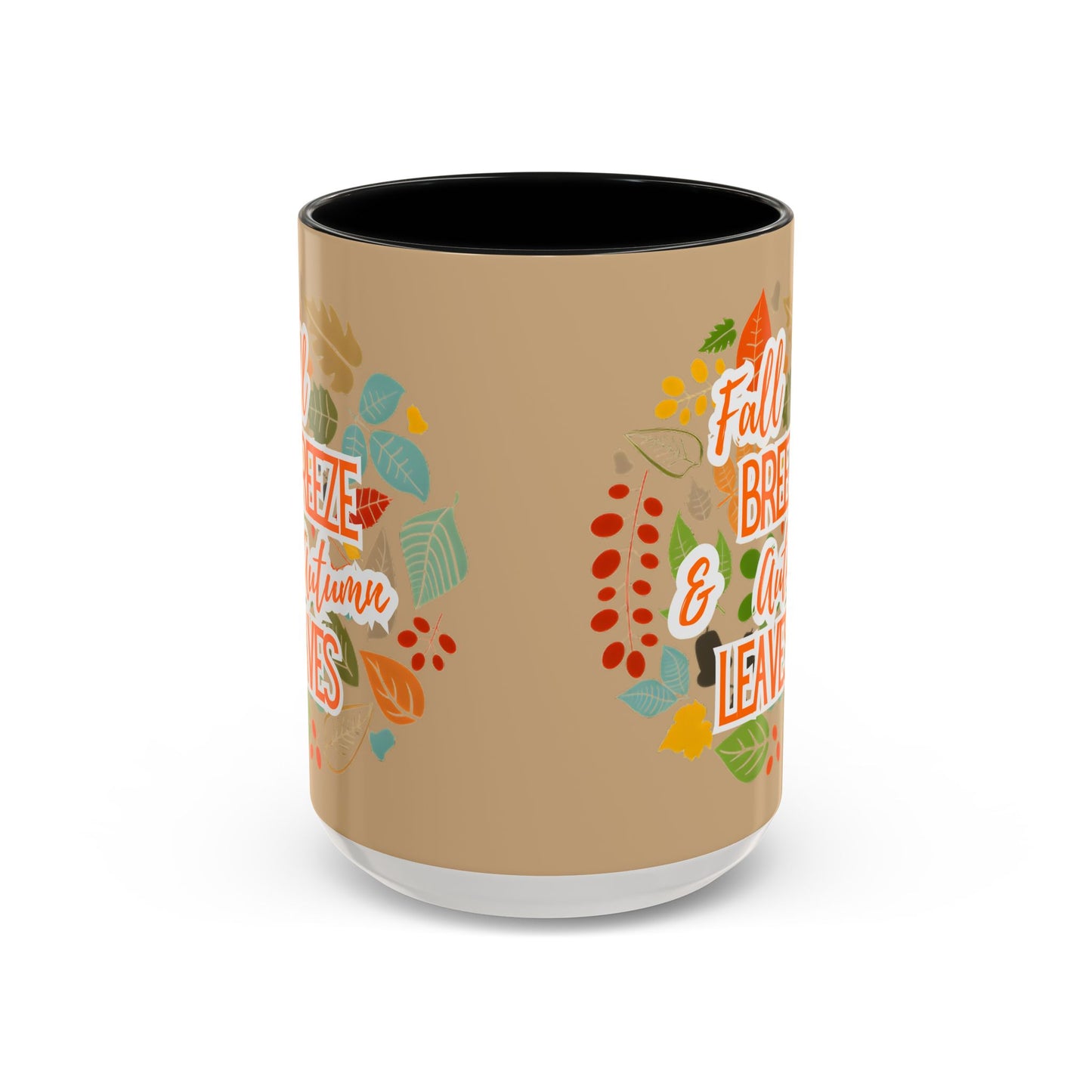 Fall Breeze & Leaves Coffee Mug, Autumn Mug, Seasonal Drinkware, Cozy Kitchen Decor, Perfect Gift for Fall Lovers