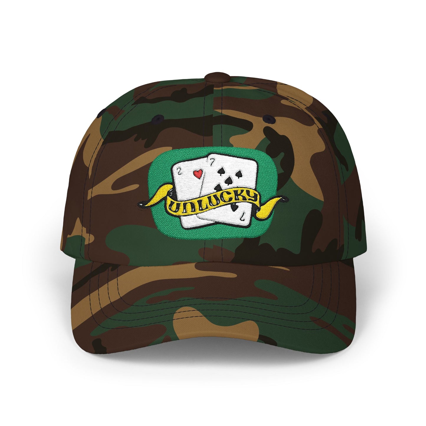 Dad Cap — 'UnLucky' Playing Cards Embroidered Baseball Hat