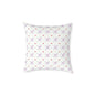 Floral Geometric Square Pillow – Pink & Lavender Patterned Throw Cushion