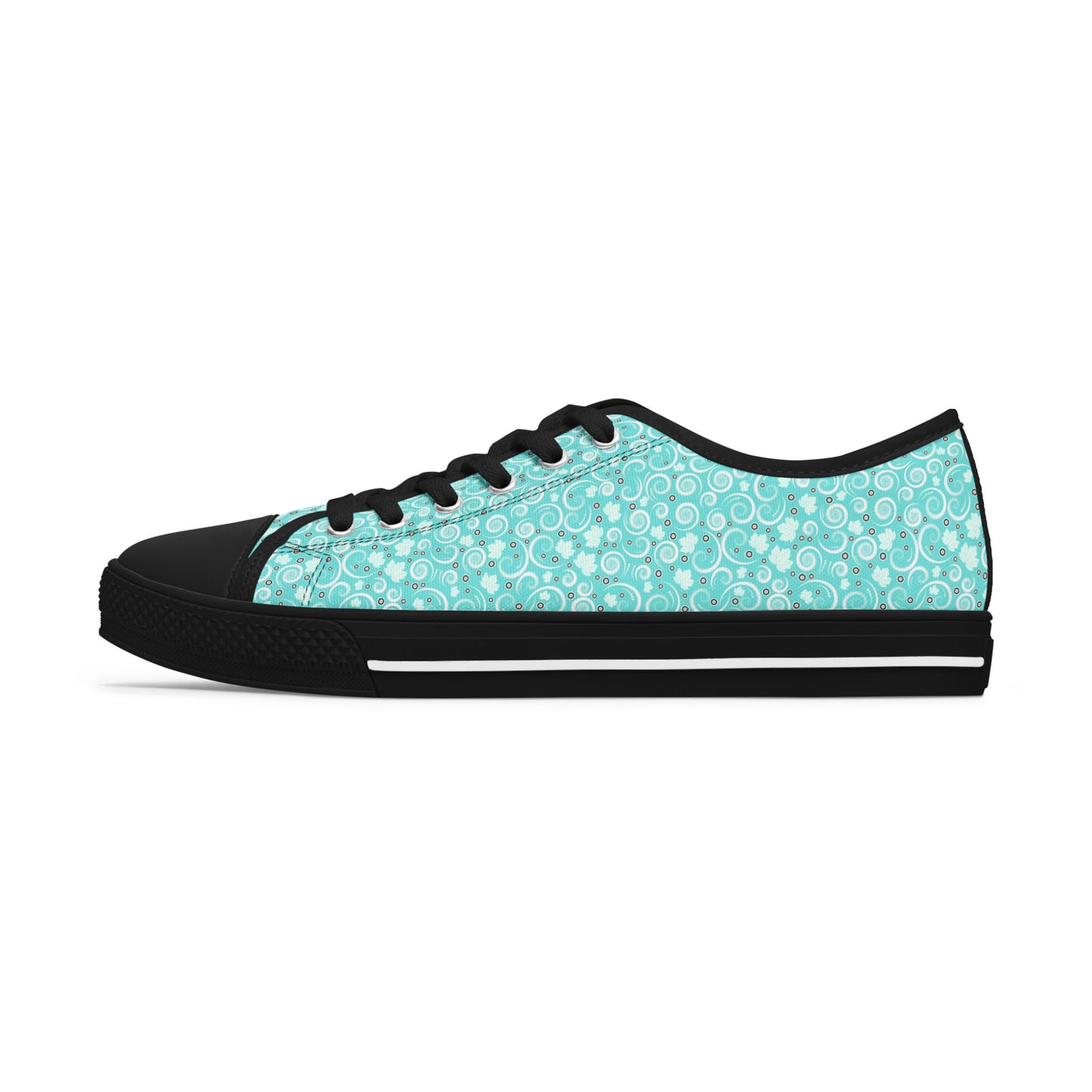 Aqua Bubble Pattern Women's Low Top Sneakers