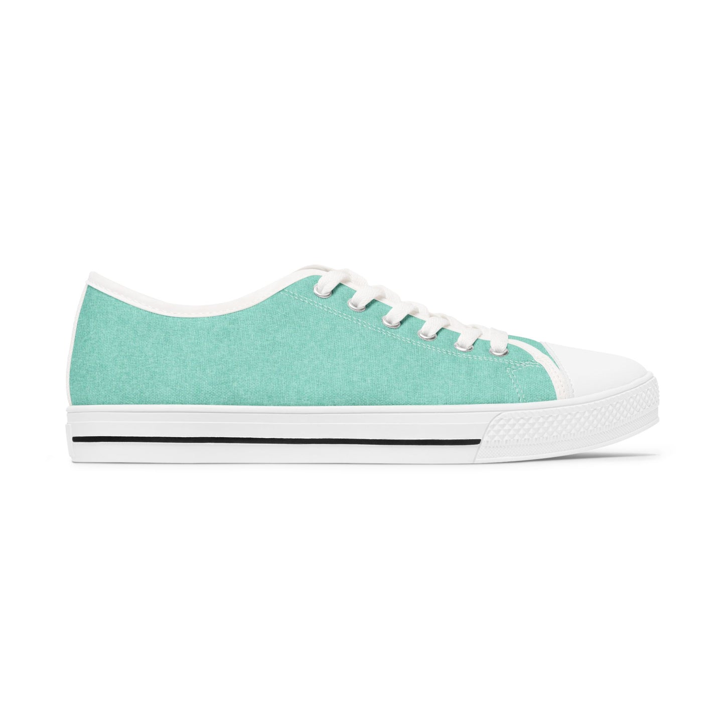 Mint Canvas Low Top Sneakers — Casual Everyday Shoes