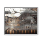 Framed Music Notes Canvas Print — Abstract Vintage Piano & Sheet Music Wall Art