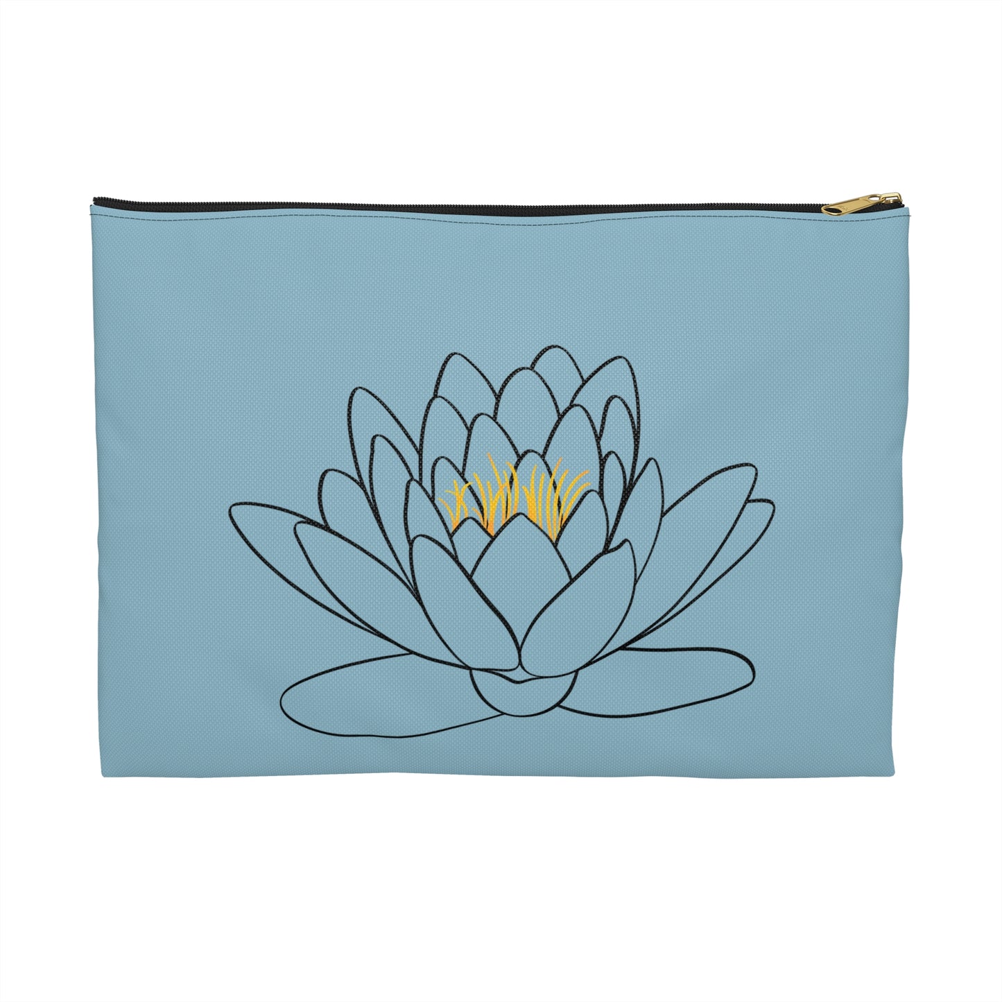 Lotus Pattern Accessory Pouch - Zen Gift for Her, Makeup Bag