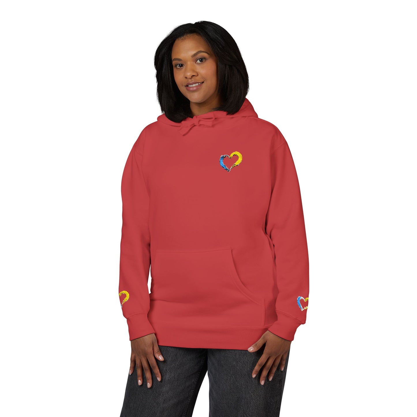 Colorful Heart Unisex Fleece Hoodie | Cozy Gift for Friends, Valentine's Day, Anniversary, Casual Wear, Spring Fashion