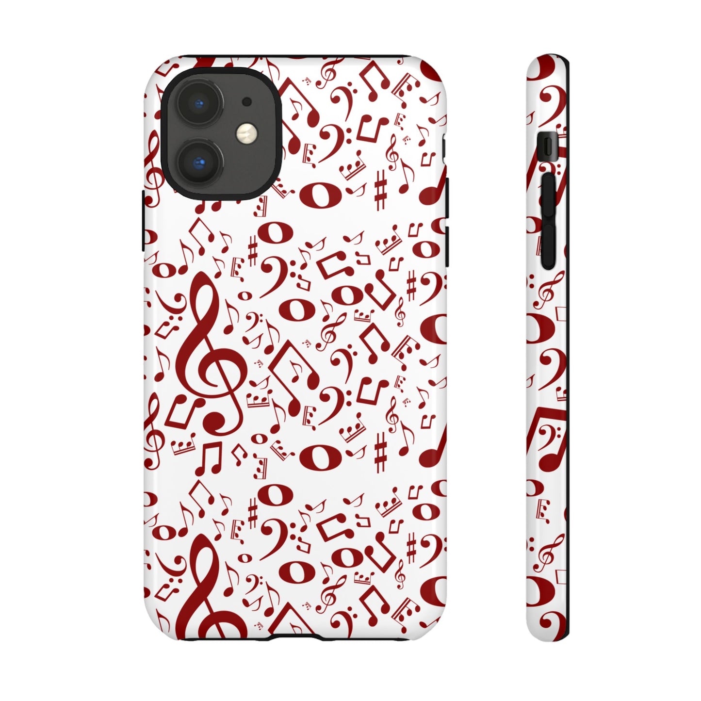 Musical Note Phone Case, Tough iPhone Cover, Gift for Musicians, Customizable, Music Lover's Accessory, Durable Phone Protection