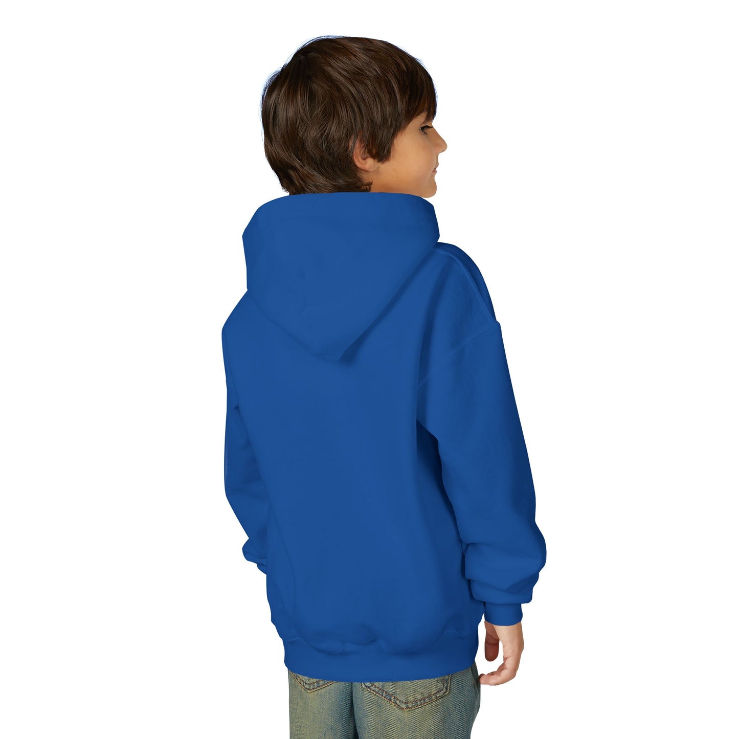 Youth Floral Hoodie – Orange & Teal Flower Circle Design