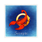 Scorpio Kiss-Cut Zodiac Sticker — Red Scorpion Constellation Design