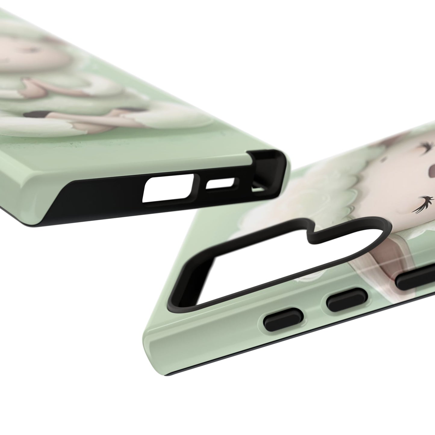 Meditating Lamb Phone Case — Cute Pastel Protective iPhone Cover